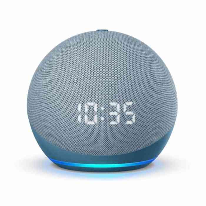 Echo Dot (4th Gen) Smart speaker with clock and Alexa – Twilight Blue